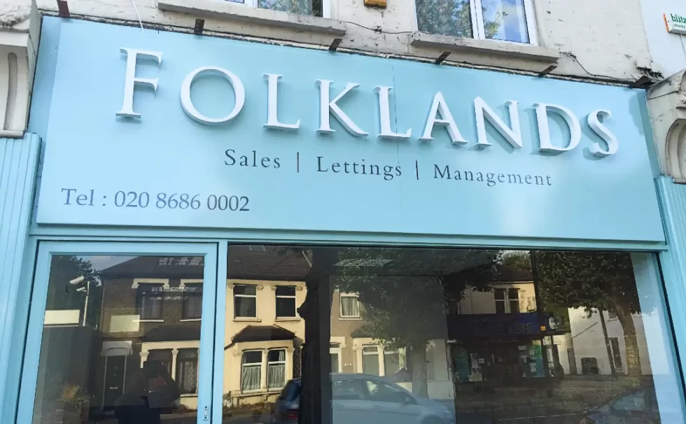 Folklands — shopfront fascia and branding