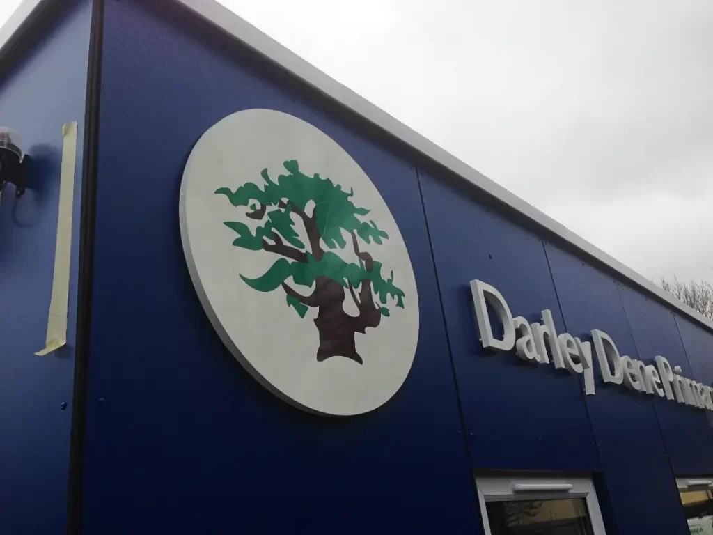 Darley Dene — public sector entrance signage