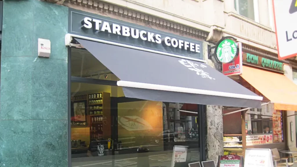 starbucks coffee awning