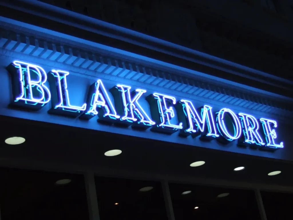 Blakemore neon sign